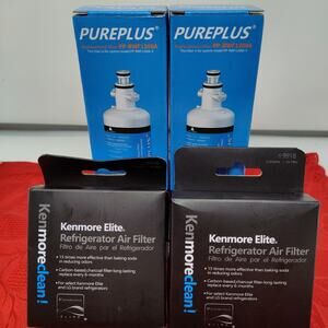 Pure Plus Pro Refrigerator Water Filter Kenmore PP-RWF1200AH & Air Filters 9918